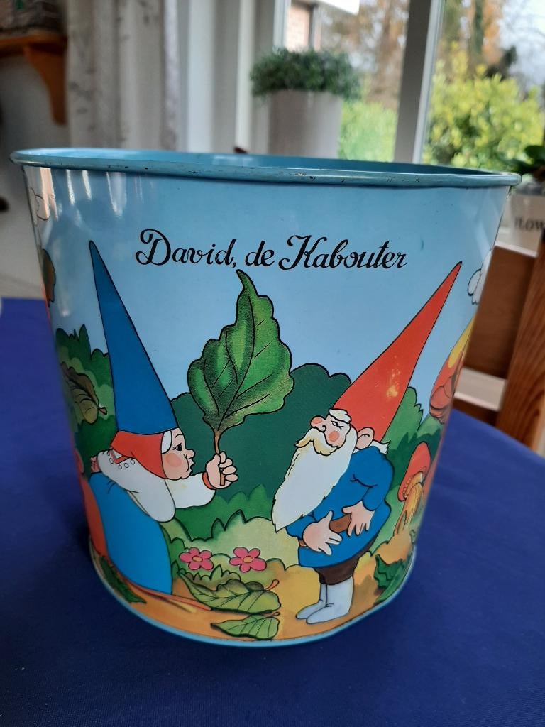 Zeldzame vintage David de kabouter prullenbak, Ophalen of Verzenden, Gebruikt