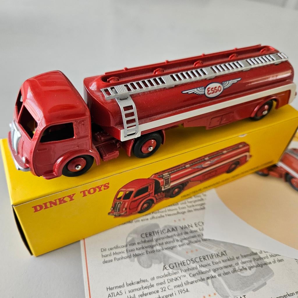 DINKY TOYS/ATLAS: PANHARD TANKER ESSO , nr. 32C, Ophalen of Verzenden, Zo goed als nieuw, Auto, Dinky Toys