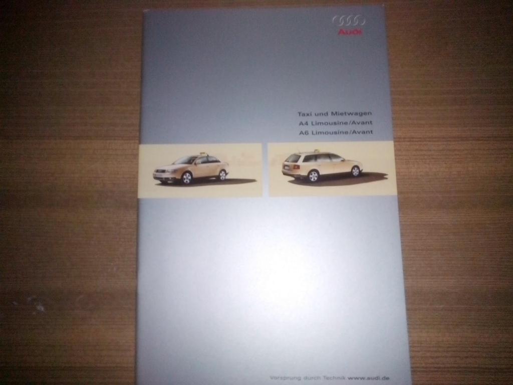5x Audi Taxi Mietwagen brochures folders 80 A4 A6 Avant A8, Ophalen of Verzenden, Zo goed als nieuw, Audi