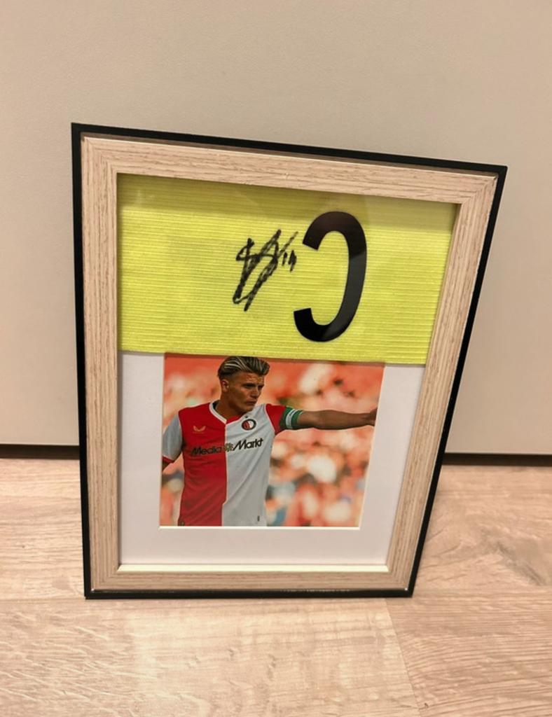 Sem Steijn gesigneerde aanvoerdersband met videobewijs, Audio, Tv en Foto, Ophalen of Verzenden, Zo goed als nieuw