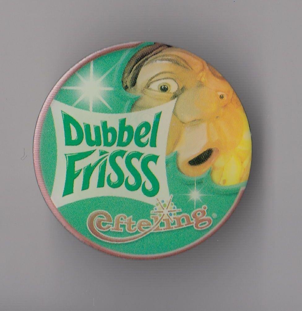 De Efteling Dubbelfris ronde pin, Gebruikt, Niet vindbaar, Niet vindbaar, Speldje of Pin