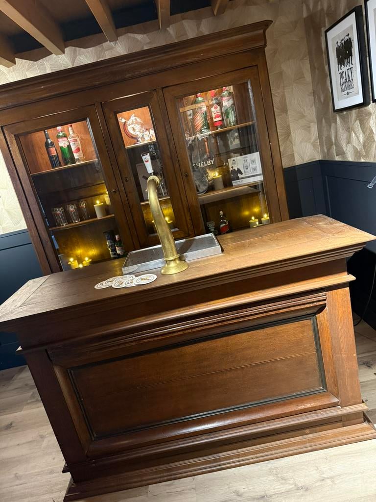 Prachtige luifelbar toog bar set grenen man cave cafe kroeg, Ophalen of Verzenden, Zo goed als nieuw