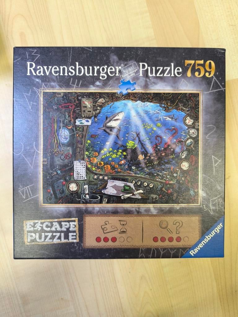 Ravensburger Escape Puzzle - Duikboot, Hobby en Vrije tijd, Ophalen, 500 t/m 1500 stukjes, Zo goed als nieuw, Legpuzzel