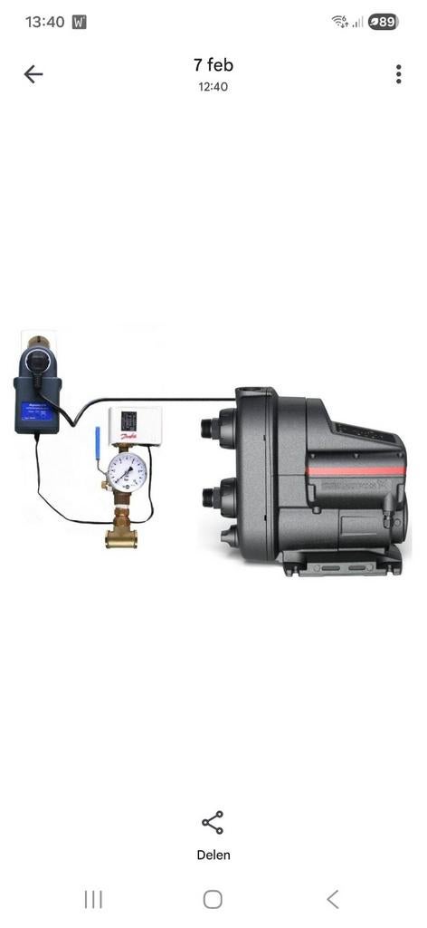 Grundfos hydrofoorpomp met voordrukbeveiliging, Nieuw, Ophalen of Verzenden, Minder dan 3 jaar oud, Minder dan 20 liter