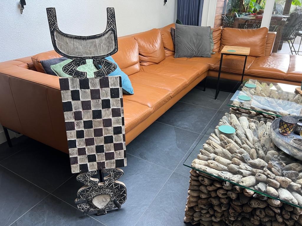 Tiki Art wandpaneel houtsnijwerk Indonesie zwaar 110 cm, Verburgt Vintage, Nieuw, Ophalen of Verzenden, https://verburgtvintage.nl/#contact