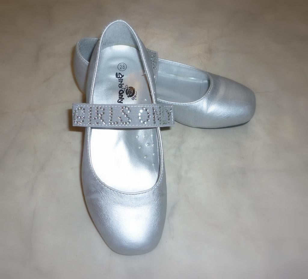 Zilveren Ballerina's (mt 28), Meisje, Schoenen, Ophalen of Verzenden, Zo goed als nieuw
