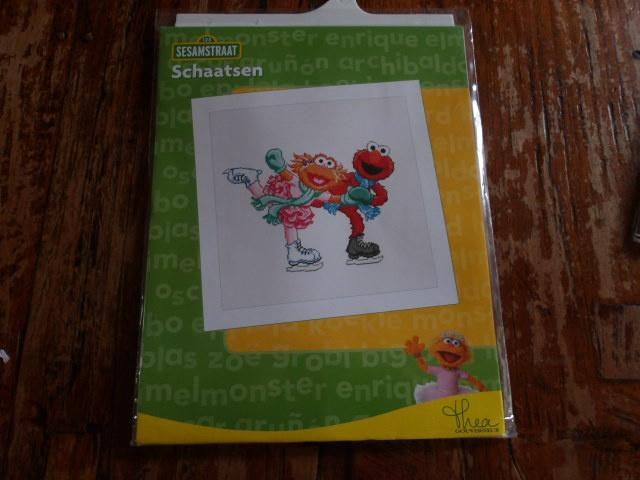 Nieuw borduurpakket Thea Gouverneur Sesamstraat. Schaatsen, Hobby en Vrije tijd, Borduren en Borduurmachines, Nieuw, Borduurpakket