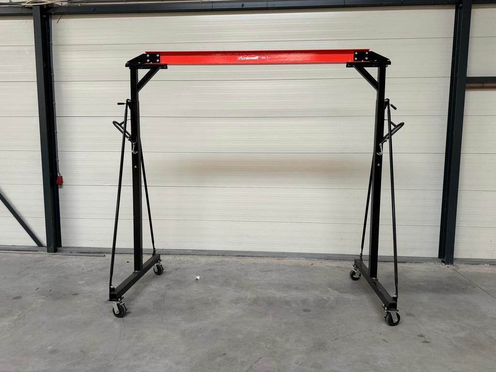 Verrijdbare portaalkraan incl elektrische takel, Ophalen, Gebruikt