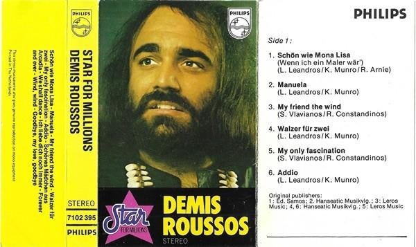 Demis Roussos Star For Millions MC, Gebruikt, 1 bandje, Ophalen of Verzenden, Origineel