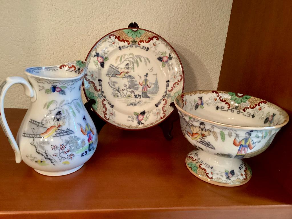 Speciale set (3) "Chinees" Petrus Regout porselein, Timor, Ophalen of Verzenden