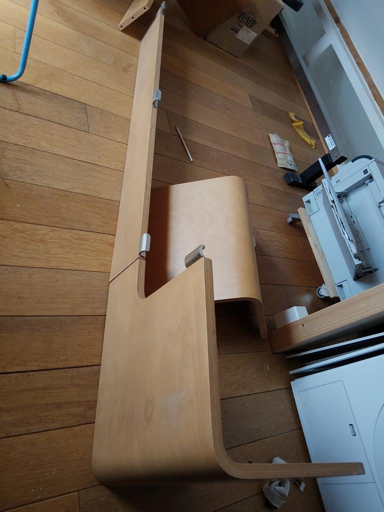 Auping Auronde hoofdeind met tafeltjes, Ophalen, Gebruikt, Bruin, Vintage