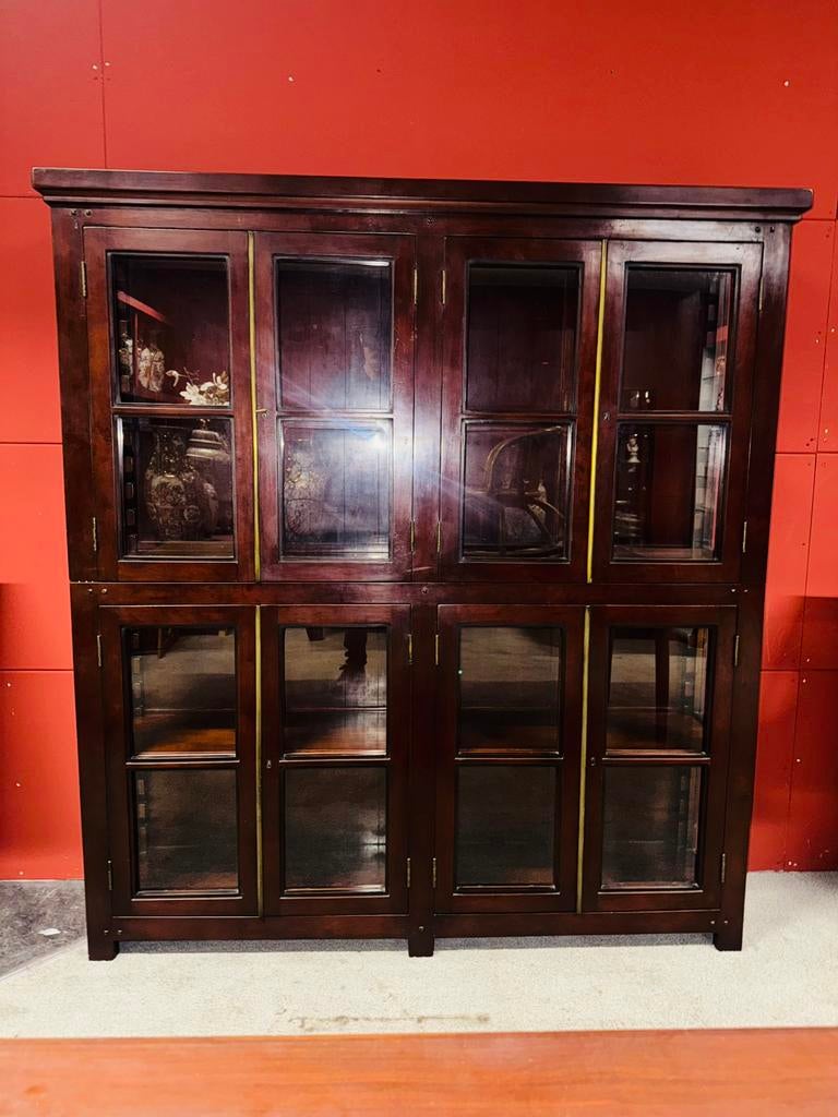 Engelse vitrinekast bibliotheekkast boekenkast, Ophalen, A, A, A