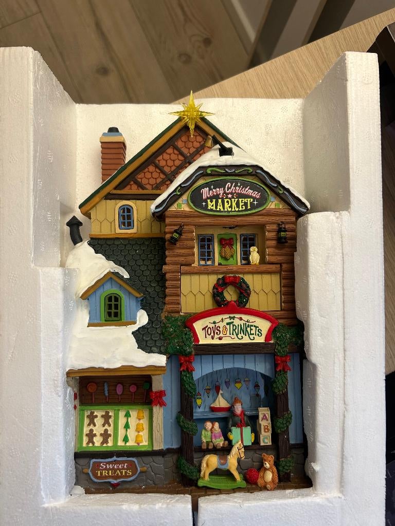 Lemax merry christmas market, Diversen, Kerst, Ophalen of Verzenden, Zo goed als nieuw