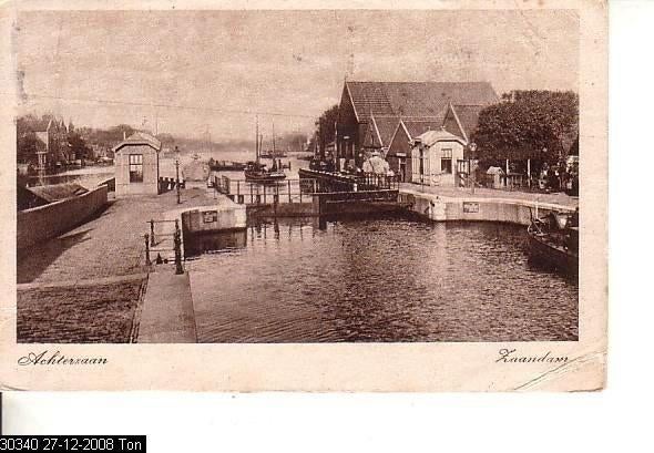 Ansichtkaart	Zaandam	Achterzaan, Verzenden, 1920 tot 1940, Gelopen, Noord-Holland