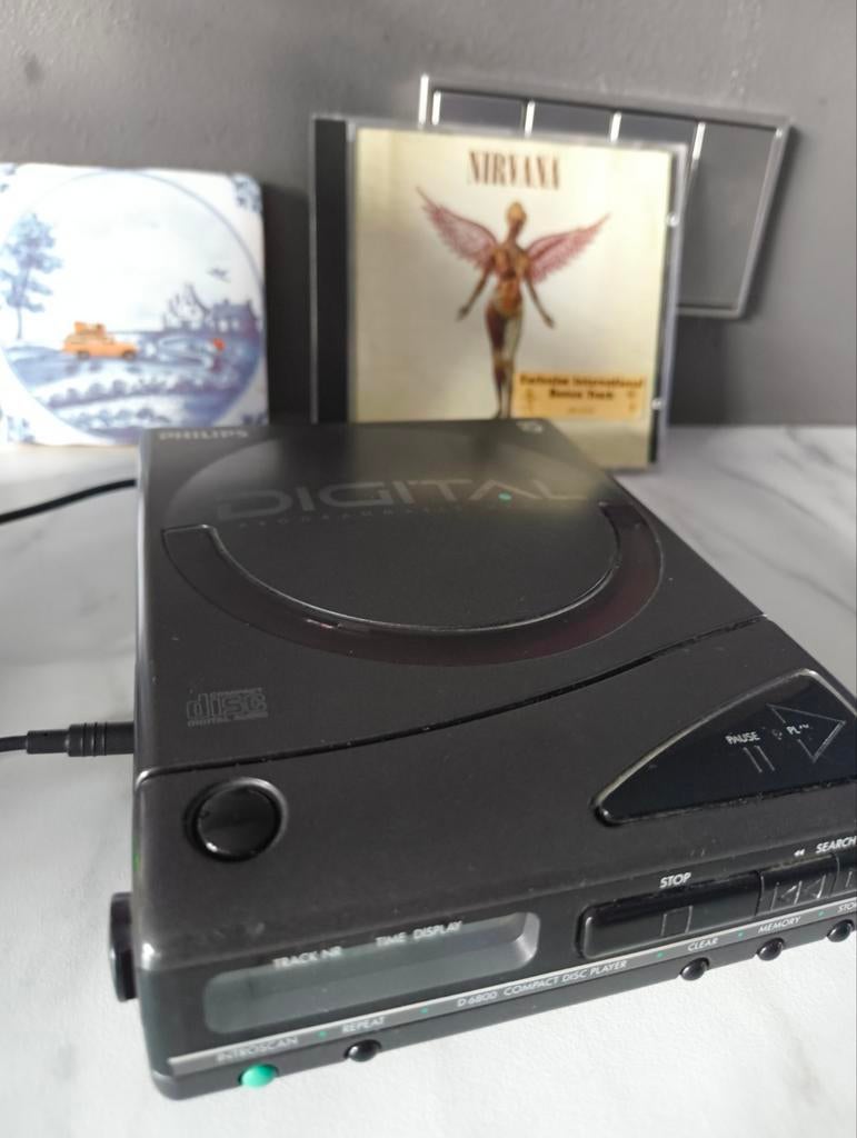 Philips D6800 Draagbare CD Speler - nieuwe tandwielen, Audio, Tv en Foto, Platenspelers, Ophalen of Verzenden, Gebruikt, Philips