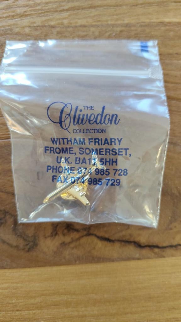 Fokker 100 Speldje - The Olivedon Collection, Ophalen of Verzenden, Nieuw, Patch, Badge of Embleem