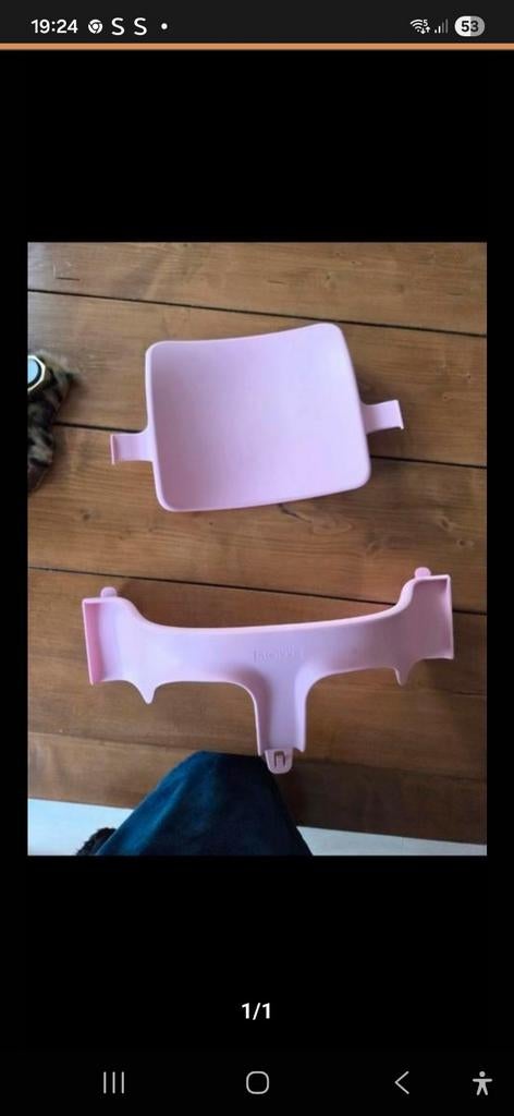 Tripp Trapp Babyset Roze, Ophalen of Verzenden, Zo goed als nieuw, Meegroeistoel, Gordel(s)