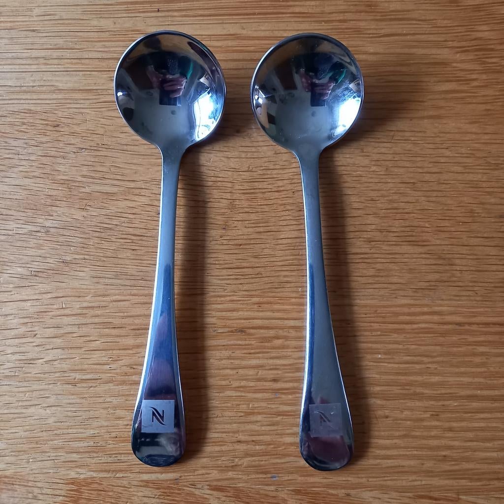 6 Proeflepels "Nespresso", Ophalen of Verzenden, Rvs of Chroom