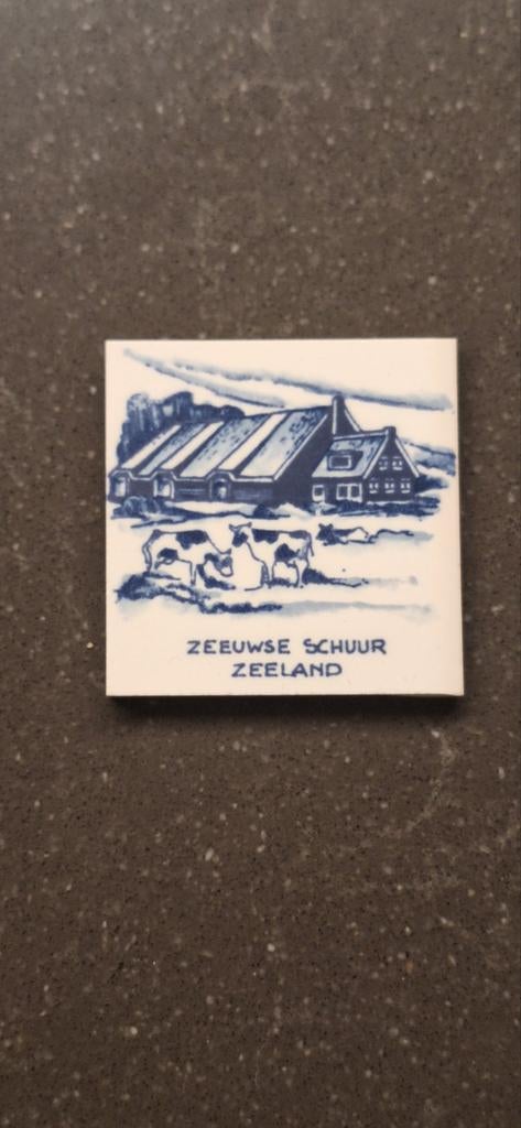 Royal Sphinx Delfts tegeltje 5 x 5 cm Zeeuwse schuur Zeeland, Ophalen of Verzenden