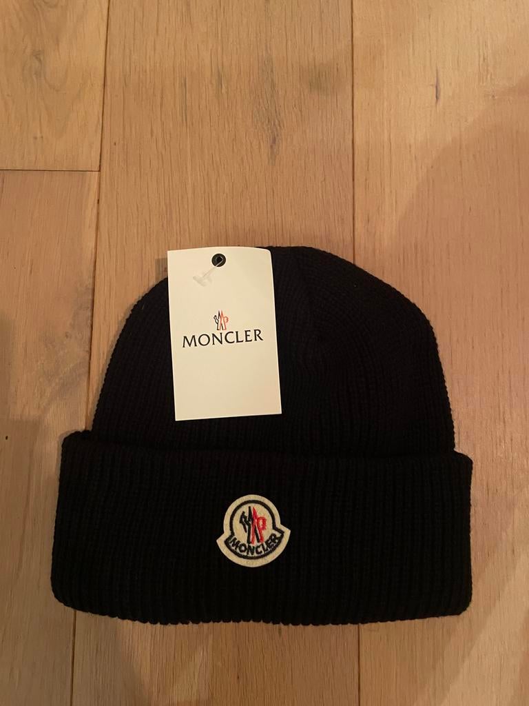Moncler Beanie - One Size - Zwart, Verzenden, Nieuw, One size fits all, Hoed