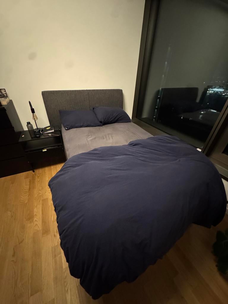 Twijfelaar bed MioDormio, Ophalen, Gebruikt, Tweepersoons, 200 cm