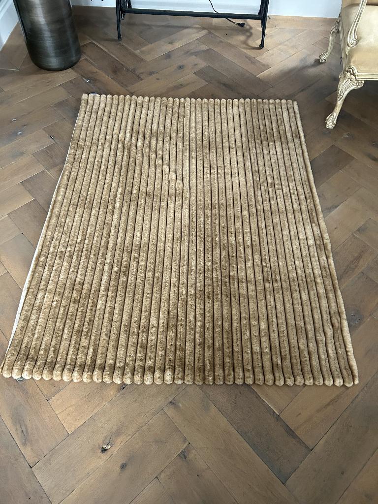 Plaid velours in goud/beige, Ophalen, Nieuw, A, A