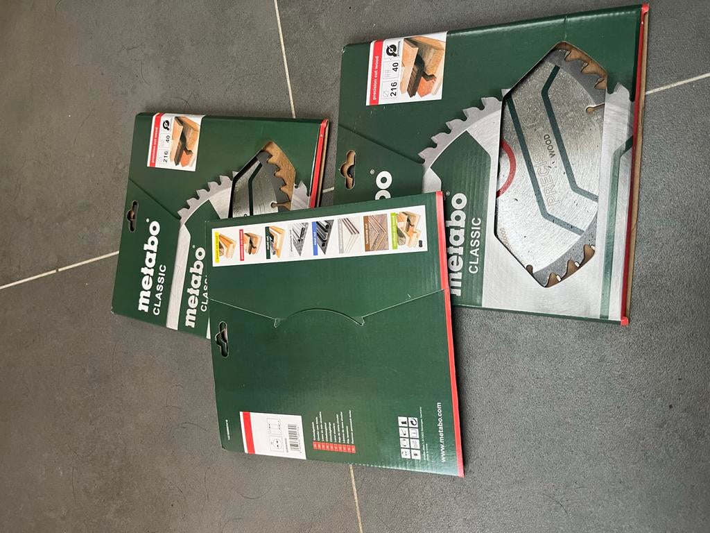 Metabo KGS Zaagbladen 216mm - Nieuw! Voor afkortzaag, Doe-het-zelf en Verbouw, Gereedschap | Zaagmachines, -, 70 mm of meer, -
