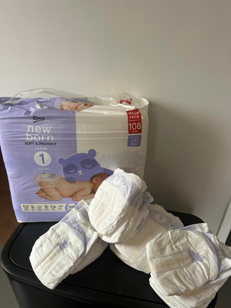 Etos Luiers Maat 1 - Mega Pack, Ophalen of Verzenden, Nieuw, Overige typen