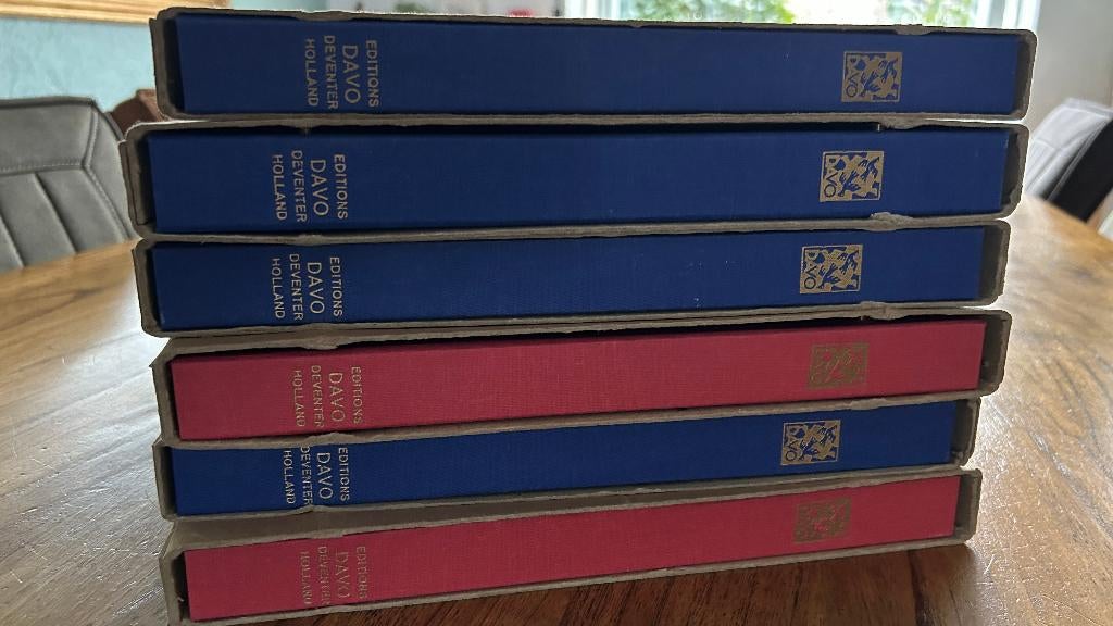 6 lege Davo-albums type 850 met kartonnen hoezen, Postzegels en Munten, Postzegels | Toebehoren, Ophalen of Verzenden, Verzamelalbum