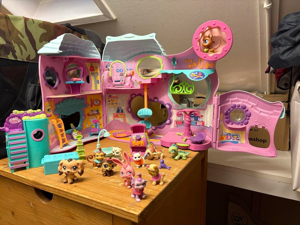 Littlest Pet Shop Speelhuis Compleet, Kinderen en Baby's, Speelgoed | Overig, Ophalen of Verzenden, Zo goed als nieuw, Meisje