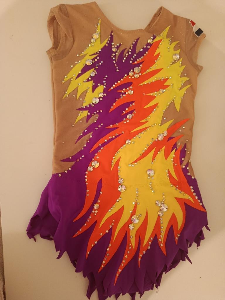 Turnpakje Ritmische Gymnastiek - Maat 10 jaar, Kindermaat 122 t/m 140, Ophalen of Verzenden, Zo goed als nieuw, Turnpak(je)