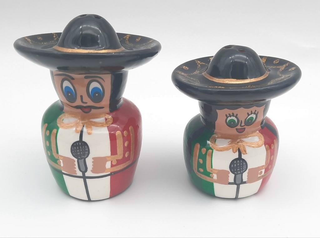 Mexicaanse man en vrouw aardewerk peper en zout stel, Huis en Inrichting, Keuken | Servies, Overige typen, Ophalen of Verzenden
