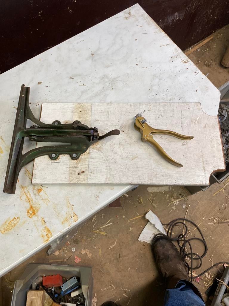 Handzaag vijlklem met zettang ., Antiek en Kunst, Antiek | Gereedschap en Instrumenten, Ophalen of Verzenden