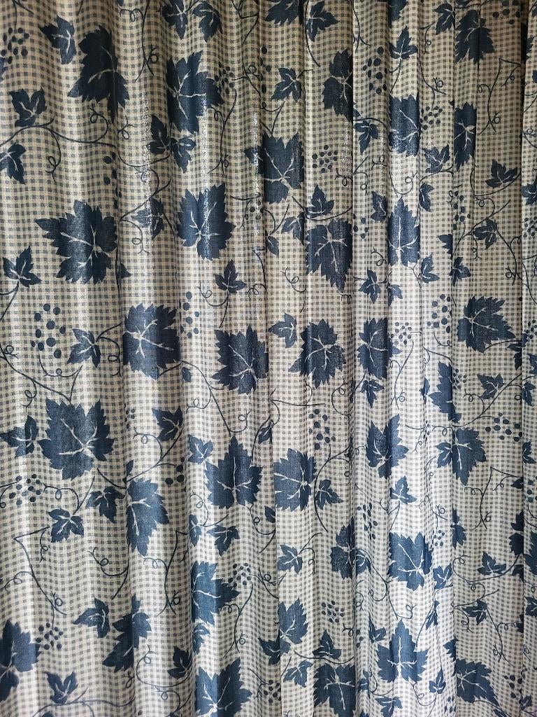 Gordijnen.                  Hoogte: 245 cm., Gebruikt, Ophalen of Verzenden, 200 cm of meer, Blauw