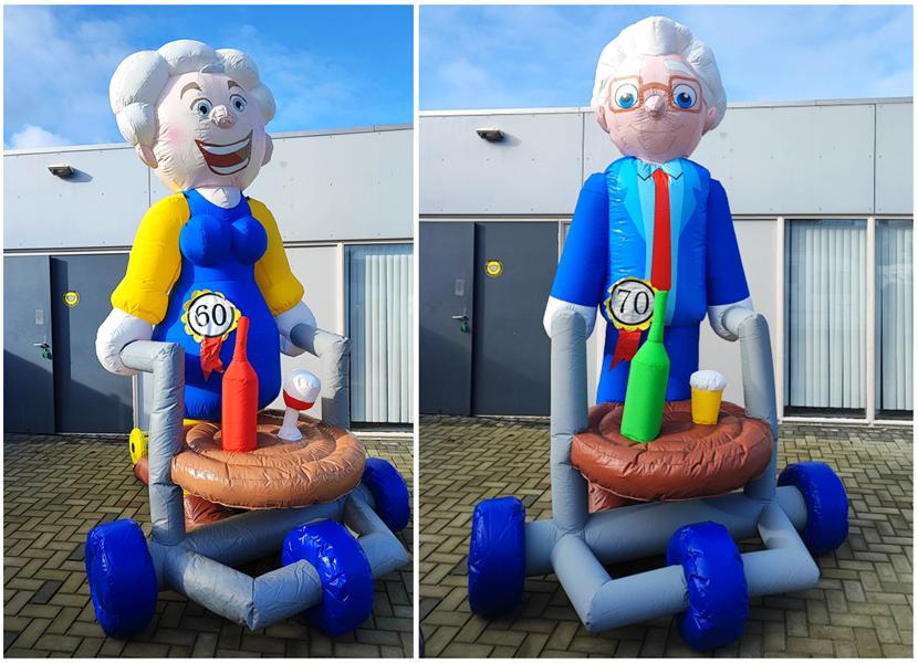 Grote opblaasbare verjaardagspop huren in Soest, Ophalen, Nieuw, Verjaardag