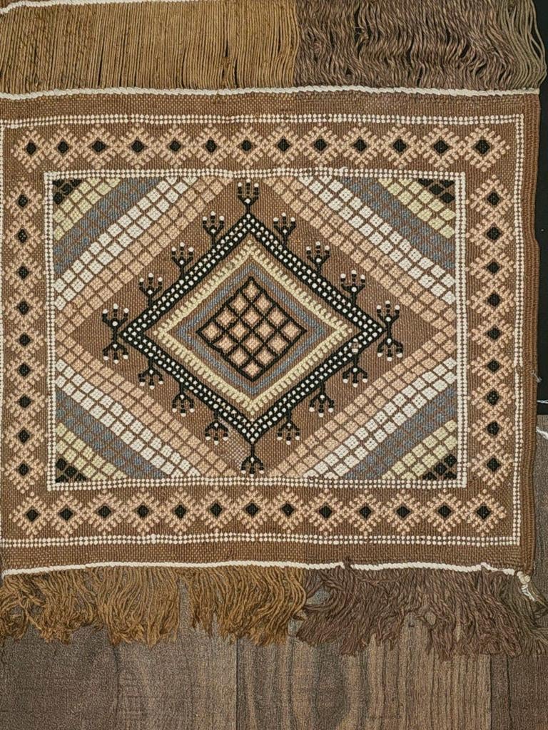 Antieke Marokkaanse Berber Handgeweven Wol, Gebruikt, 50 tot 100 cm, Rechthoekig, Berber