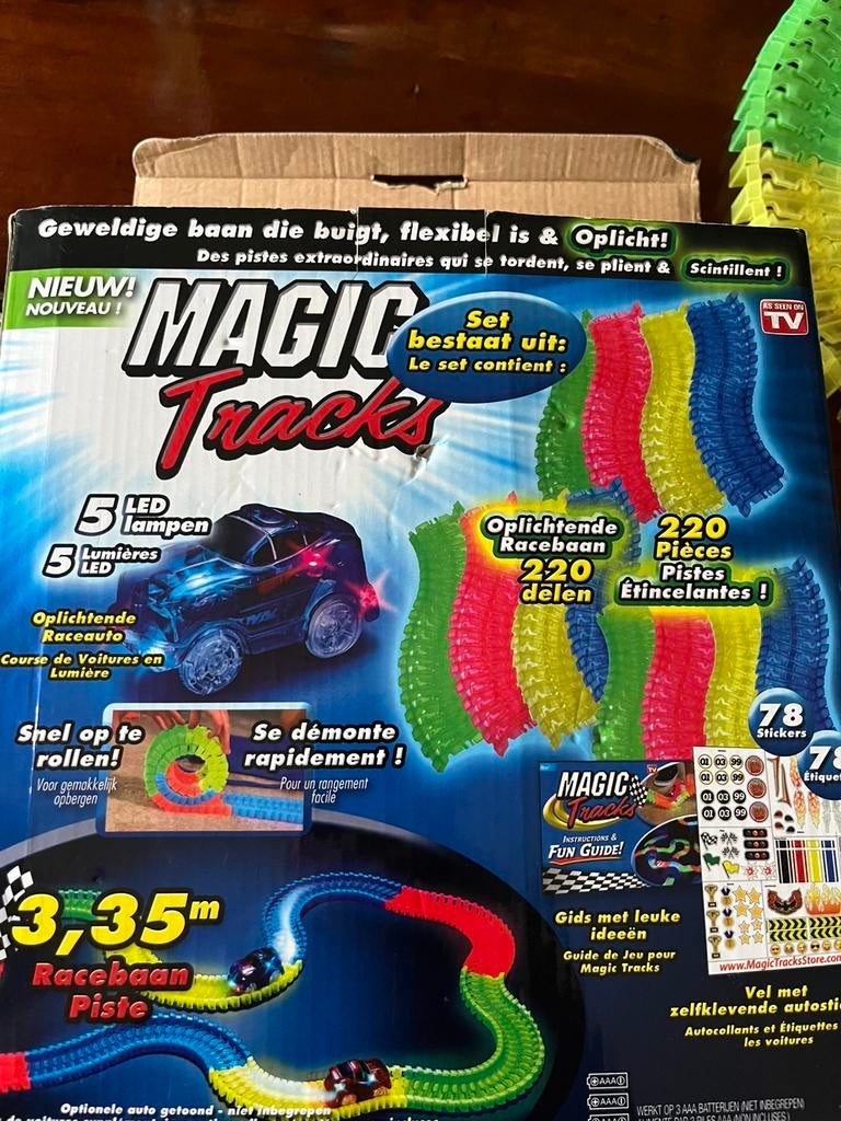 Glow in the dark racebaan en afstandsbediening auto, Ophalen of Verzenden, Zo goed als nieuw, Elektrisch, Overige merken