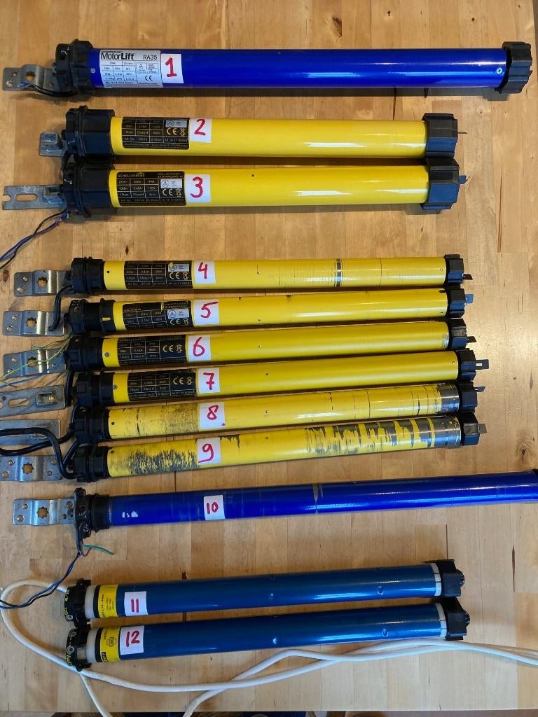 Buismotor - Rolluik motor, Ophalen, Gebruikt, Overige kleuren, Minder dan 100 cm