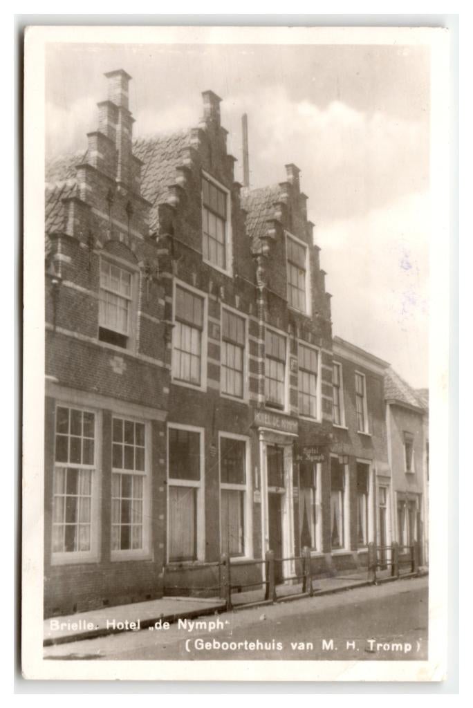 Brielle, Hotel "de Nymph" Opruimingskaart, Verzenden, 1940 tot 1960, Gelopen, Zuid-Holland