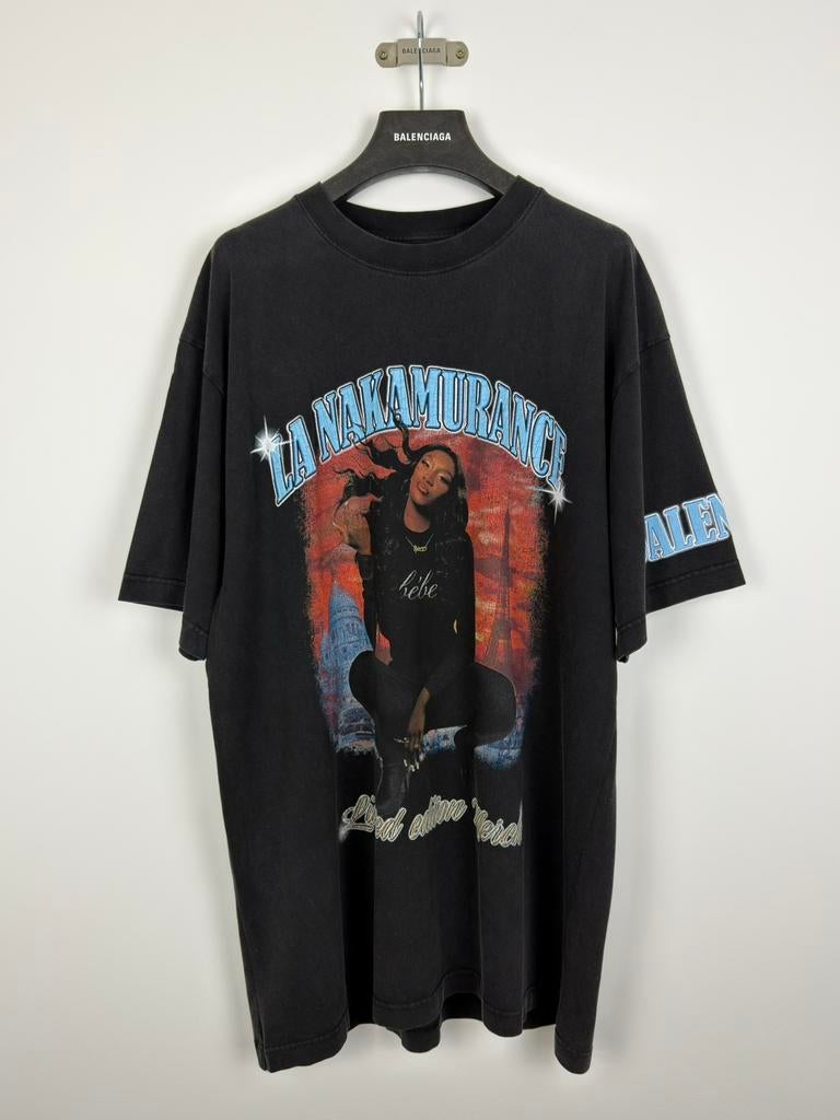 Balenciaga Aya Nakamura Merch T-Shirt Zwart Oversized Maat S, Kleding | Dames, T-shirts, Zwart, Nieuw, Ophalen of Verzenden, Korte mouw