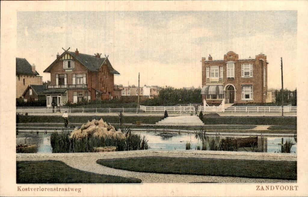 Zandvoort - Kostverlorenstraatweg - Huizen, Ophalen of Verzenden, 1920 tot 1940, Gelopen, Noord-Holland
