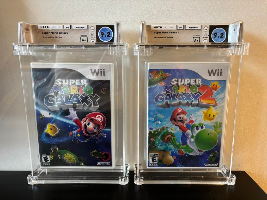 uper mario galaxy 1&2 wii sealed 9.2 A+ wata graded 2007/10, Spelcomputers en Games, Games | Nintendo Wii, Avontuur en Actie, 1 speler