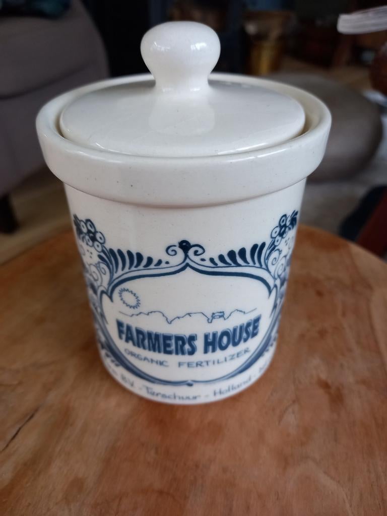 delft plateel potje  schoonhoven.  Farmers House terschuur, Antiek en Kunst, Ophalen of Verzenden