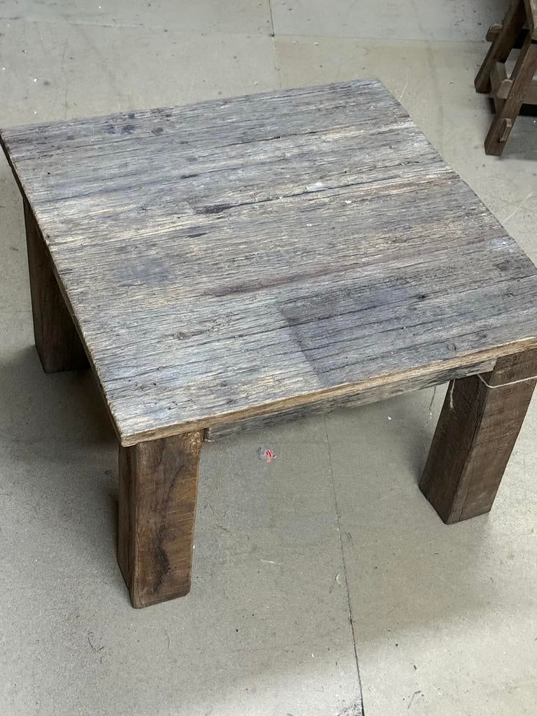 Salontafel van grof wagonhout - 60x60 cm, .., Vierkant, Nieuw, 50 tot 100 cm