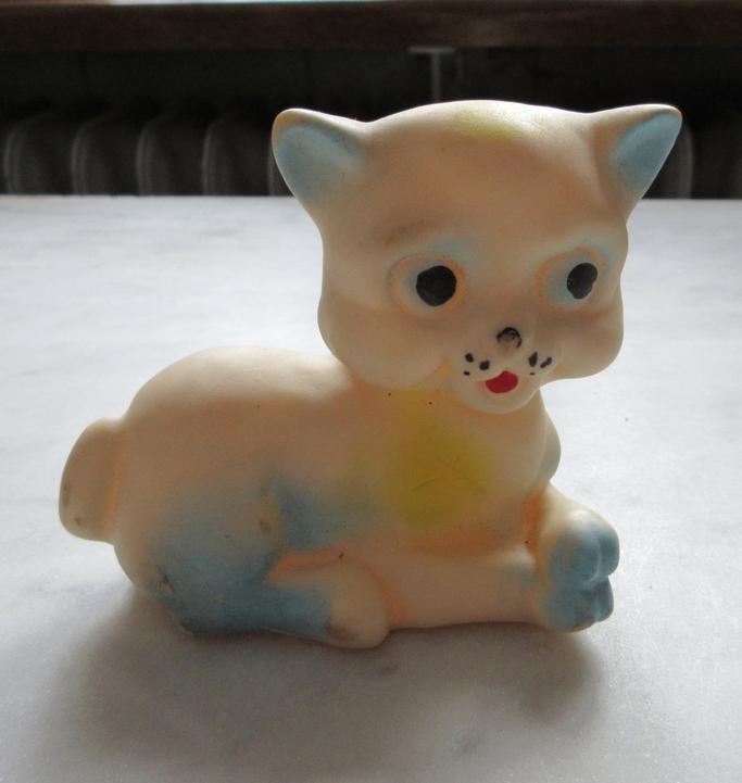 Rubbertoys vintage poes, Ophalen of Verzenden