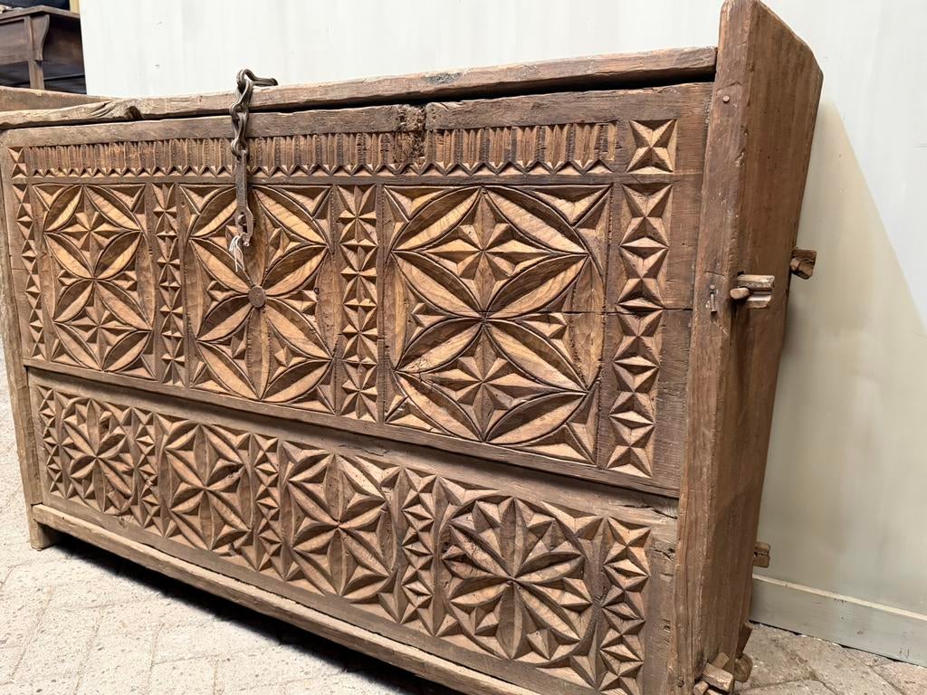 Himalaya kist box india stoer sober landelijk wonen veranda, Ophalen, Teakhout, Nieuw, Nvt