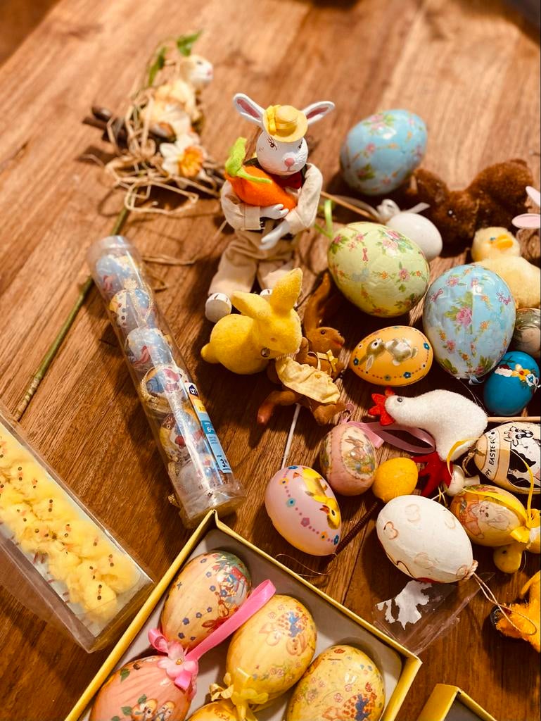 Vintage oude paas versiering, Diversen, Pasen, Ophalen of Verzenden, Gebruikt