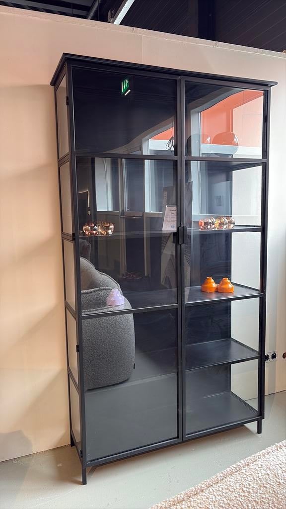 Vitrine kast elina haco, Huis en Inrichting, Kasten | Vitrinekasten, Nieuw, 150 tot 200 cm, 25 tot 50 cm, 50 tot 100 cm