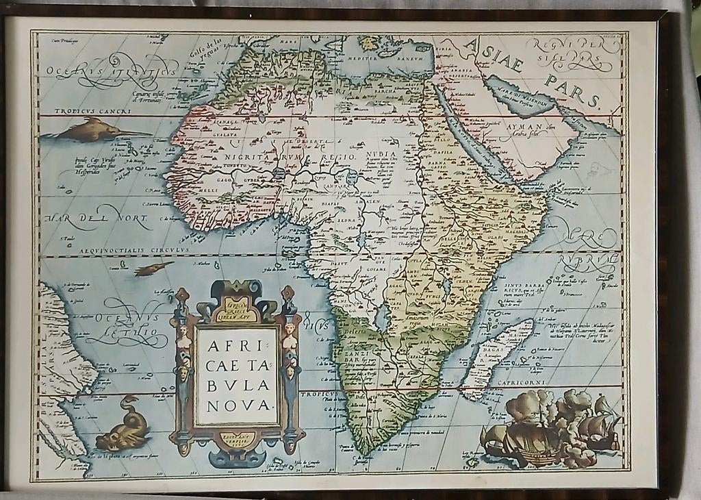 Reproductie oude landkaart "Afrika", Ophalen of Verzenden