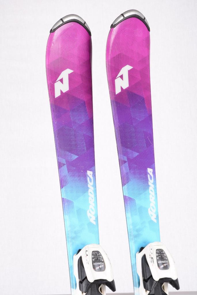 90 kinder ski's NORDICA LITTLE BELLE + Marker 4.5, Sport en Fitness, Skiën en Langlaufen, Gebruikt, 100 tot 140 cm, Ophalen of Verzenden